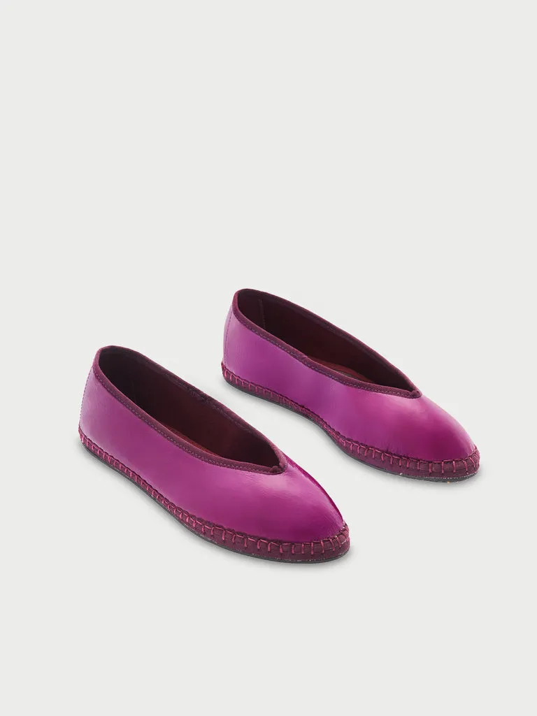 Flagelus Lisbeth Purple balerini piele mov