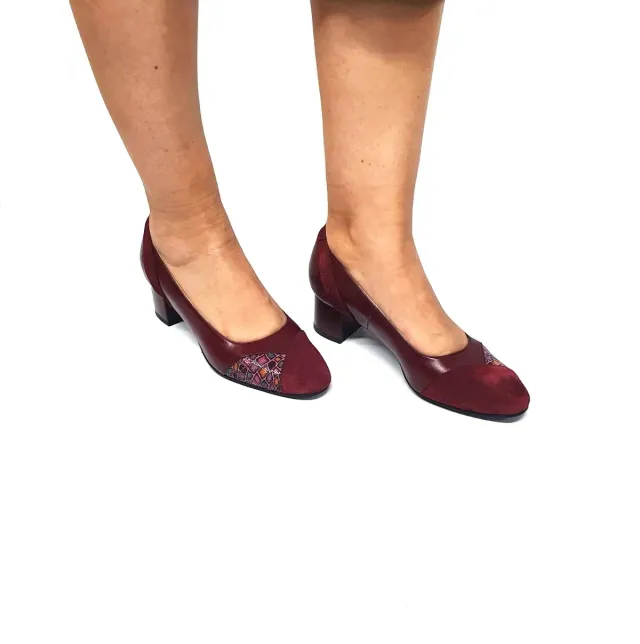 Catinca Shoes C33 BBAPB pantofi dama bordo piele naturala