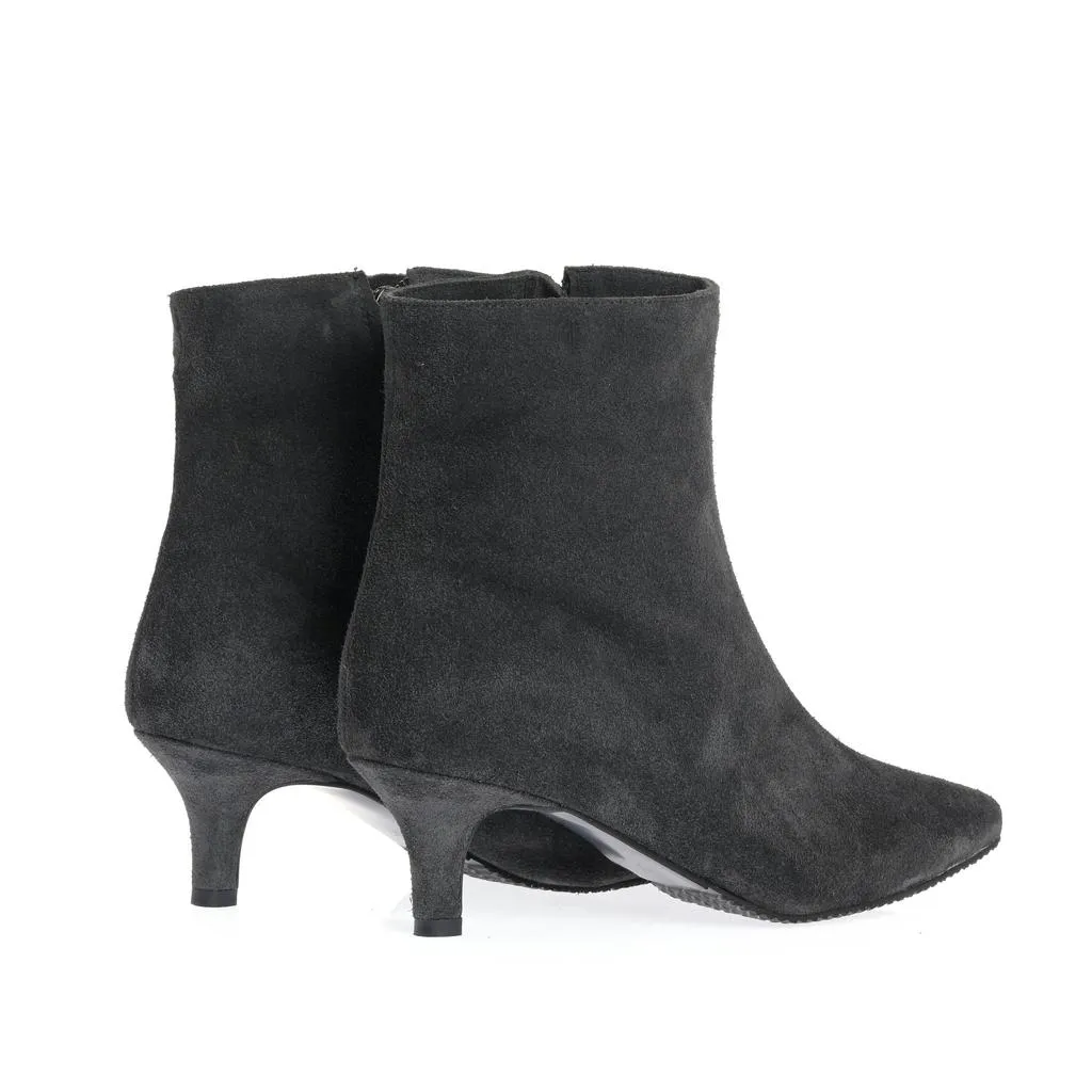 Ana Urbana Shoes Selena botine gri inchis piele
