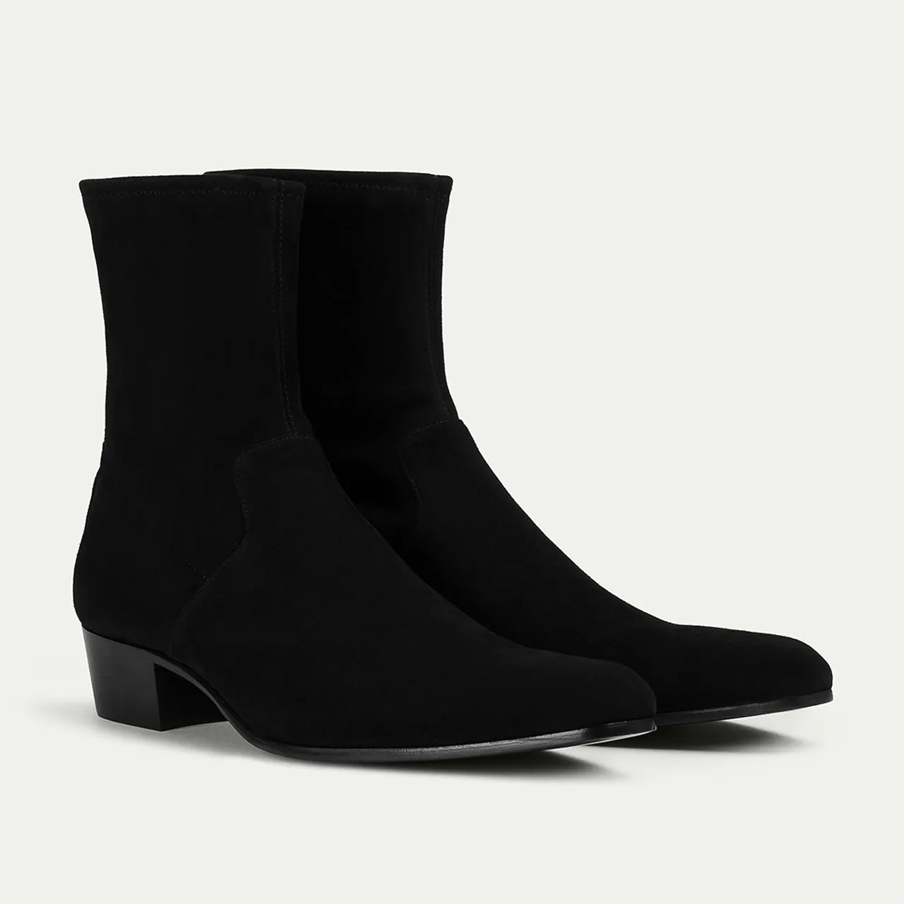 Cesare Paciotti Tex ghete negre piele intoarsa