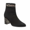 Catinca Shoes GX43 NAFA ghete dama piele negru antilopa