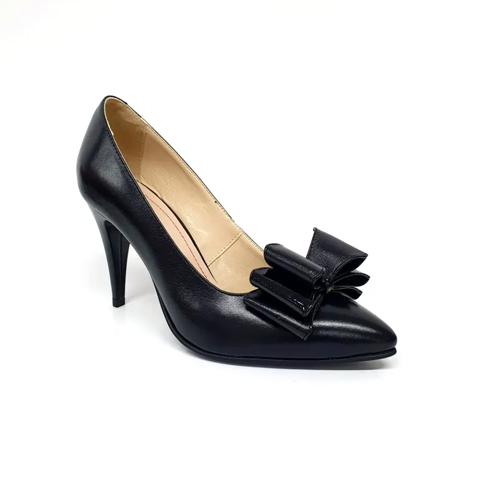 Catinca Shoes A15 NBL pantofi dama piele neagra box lac