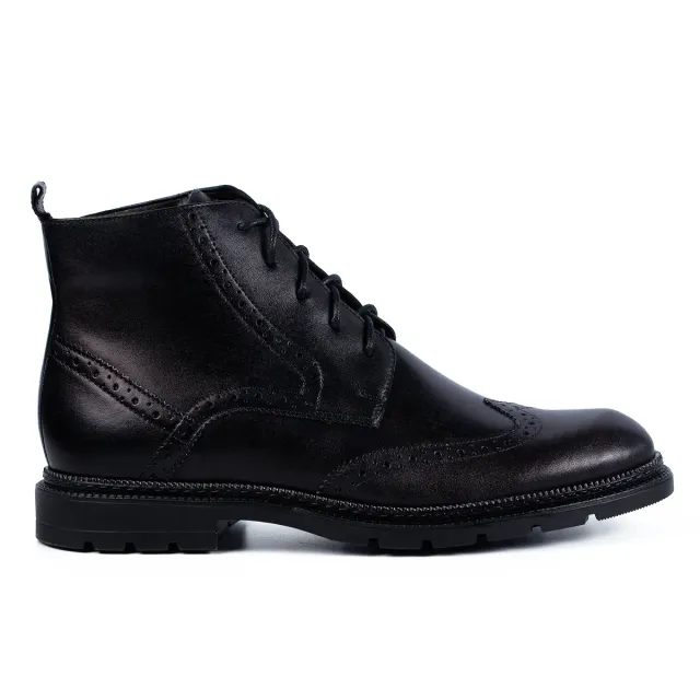 Lucas Shoes 850 Gross ghete negru piele naturală