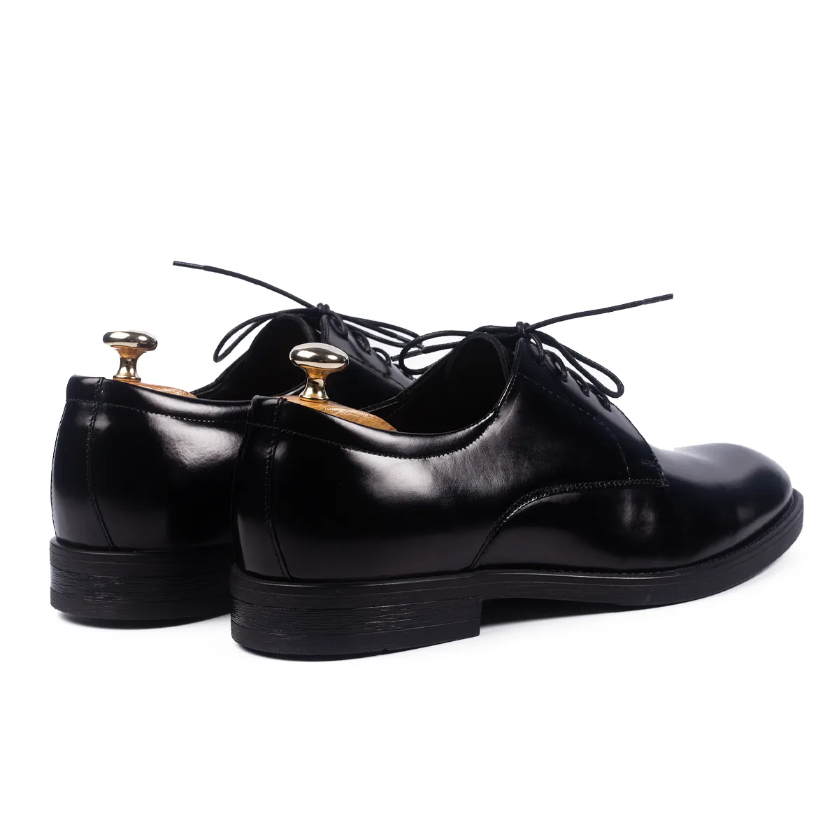 Lucas Shoes 346 pantofi eleganți negri semi-lac piele