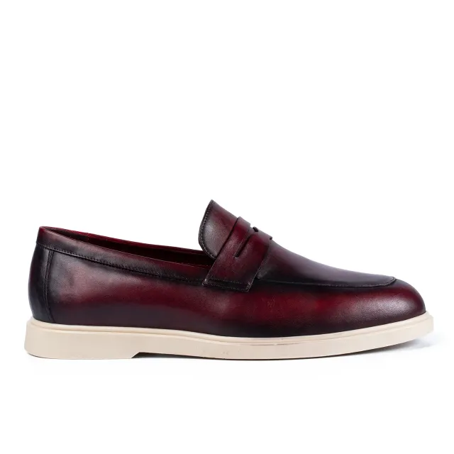 Lucas Shoes Ezra mocasini bărbați rosso piele