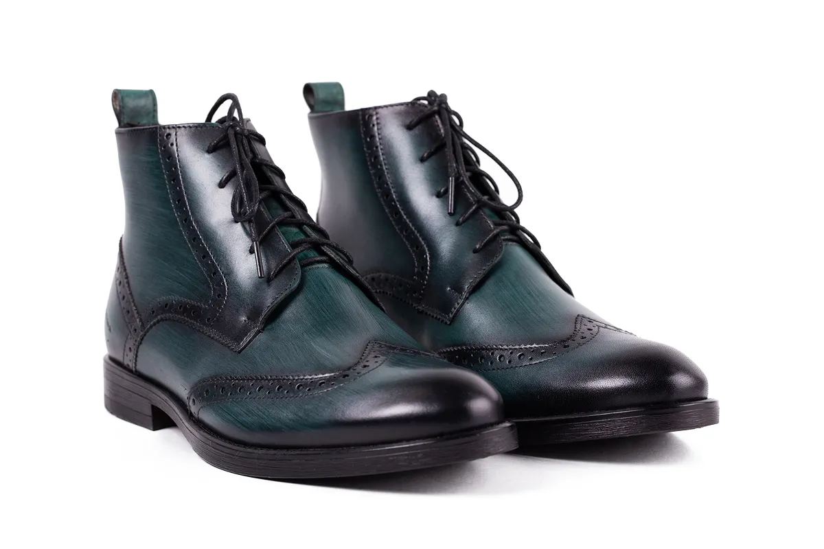 Lucas Shoes Ghete 850 ghete barbati verzi piele