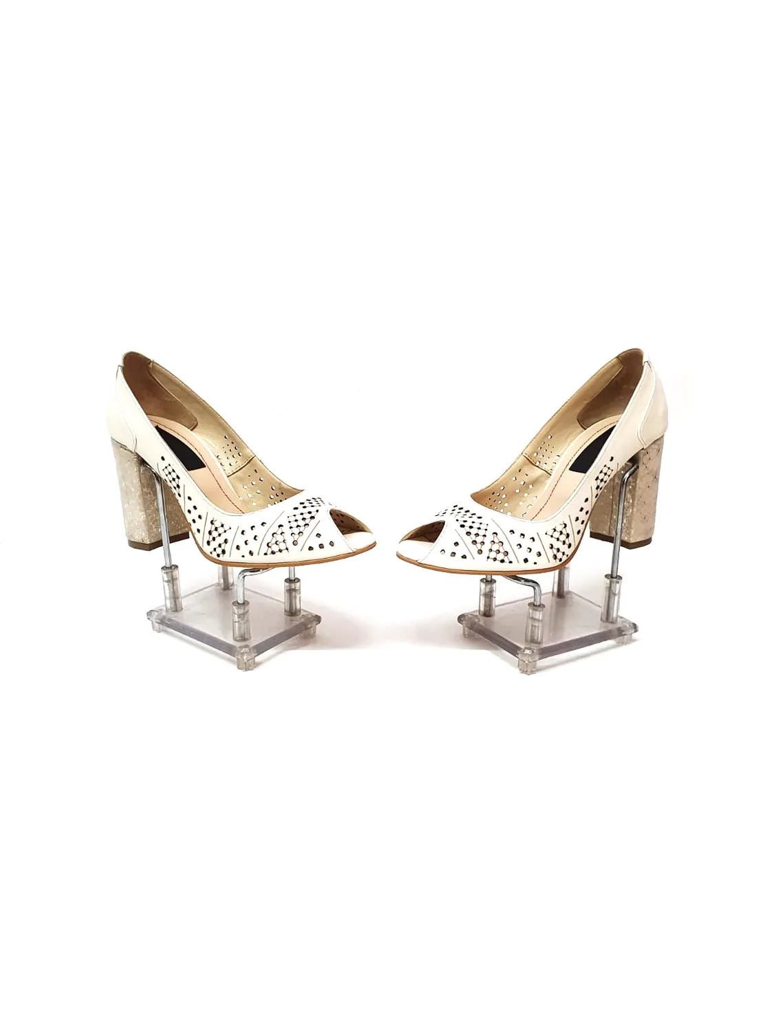 Catinca Shoes P26 pantofi dama piele naturala bej sidef