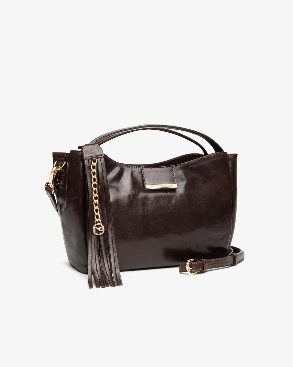 NeroGiardini geanta hobo dama piele ciucuri