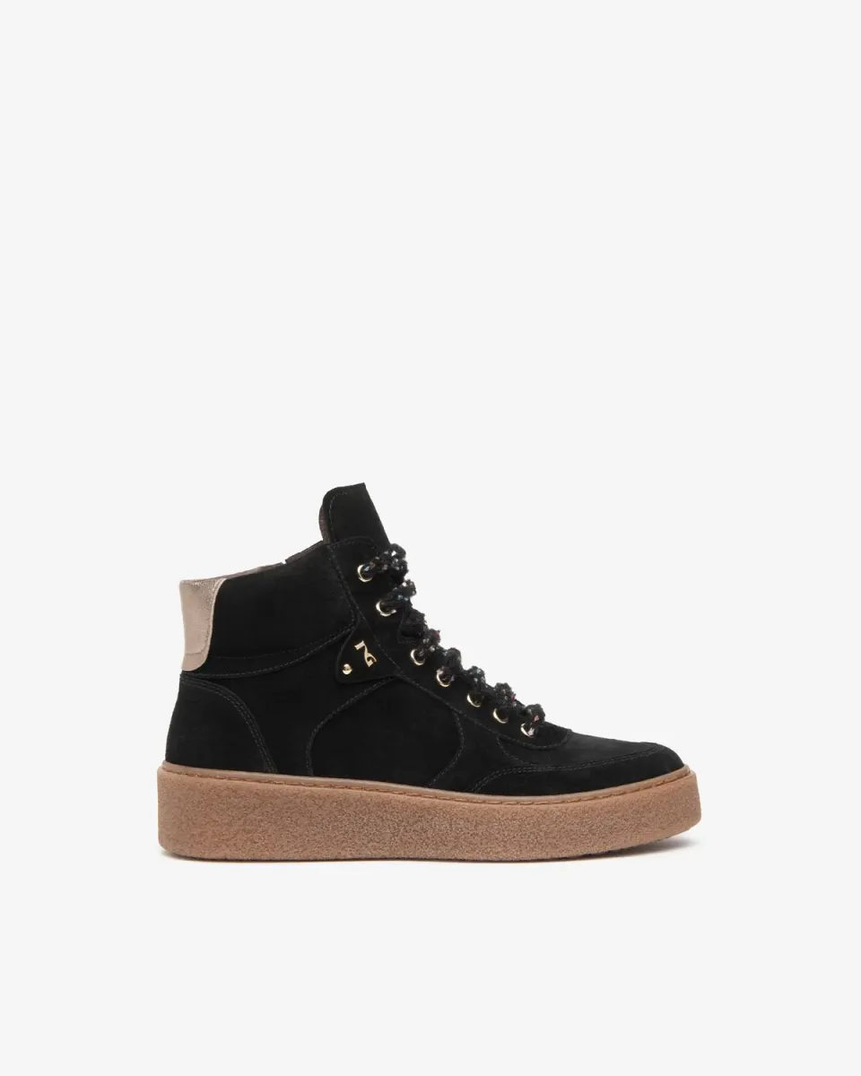 NeroGiardini sneakers dama piele intoarsa cu platforma