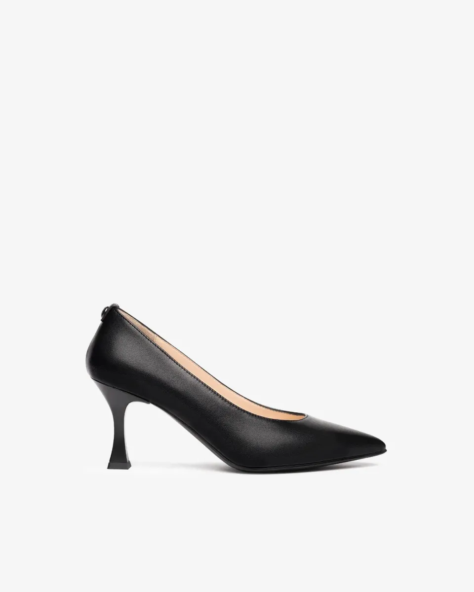 Pantofi piele NeroGiardini decupat damă cu toc