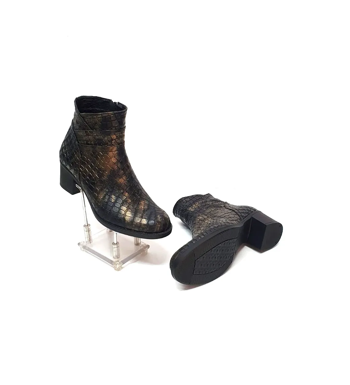 Catinca Shoes GX42 SM ghete dama piele sarpe maro