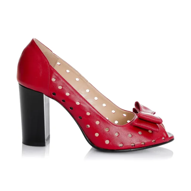 Catinca Shoes F23 RB pantofi dama piele rosu box
