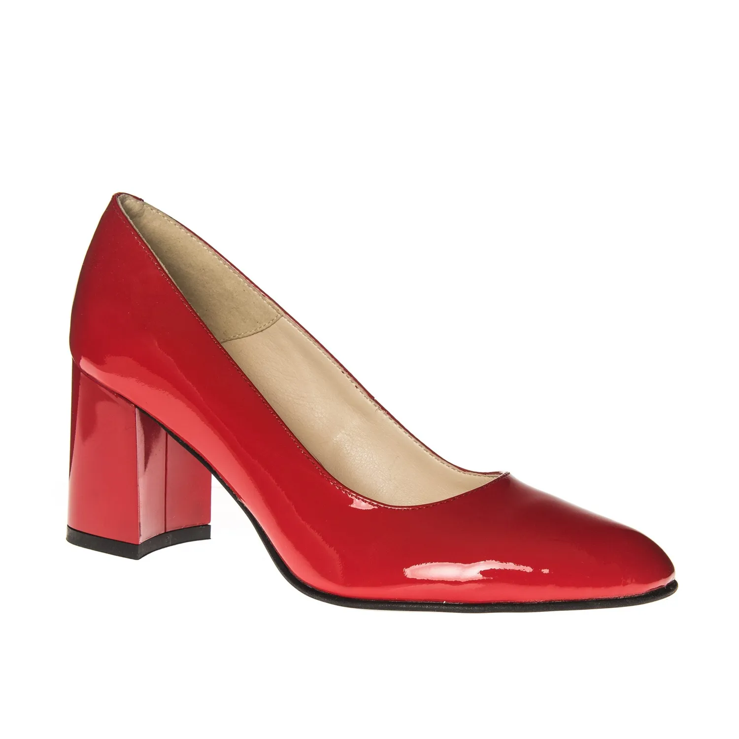 Catinca Shoes R7 RL pantofi dama rosu lac piele naturala