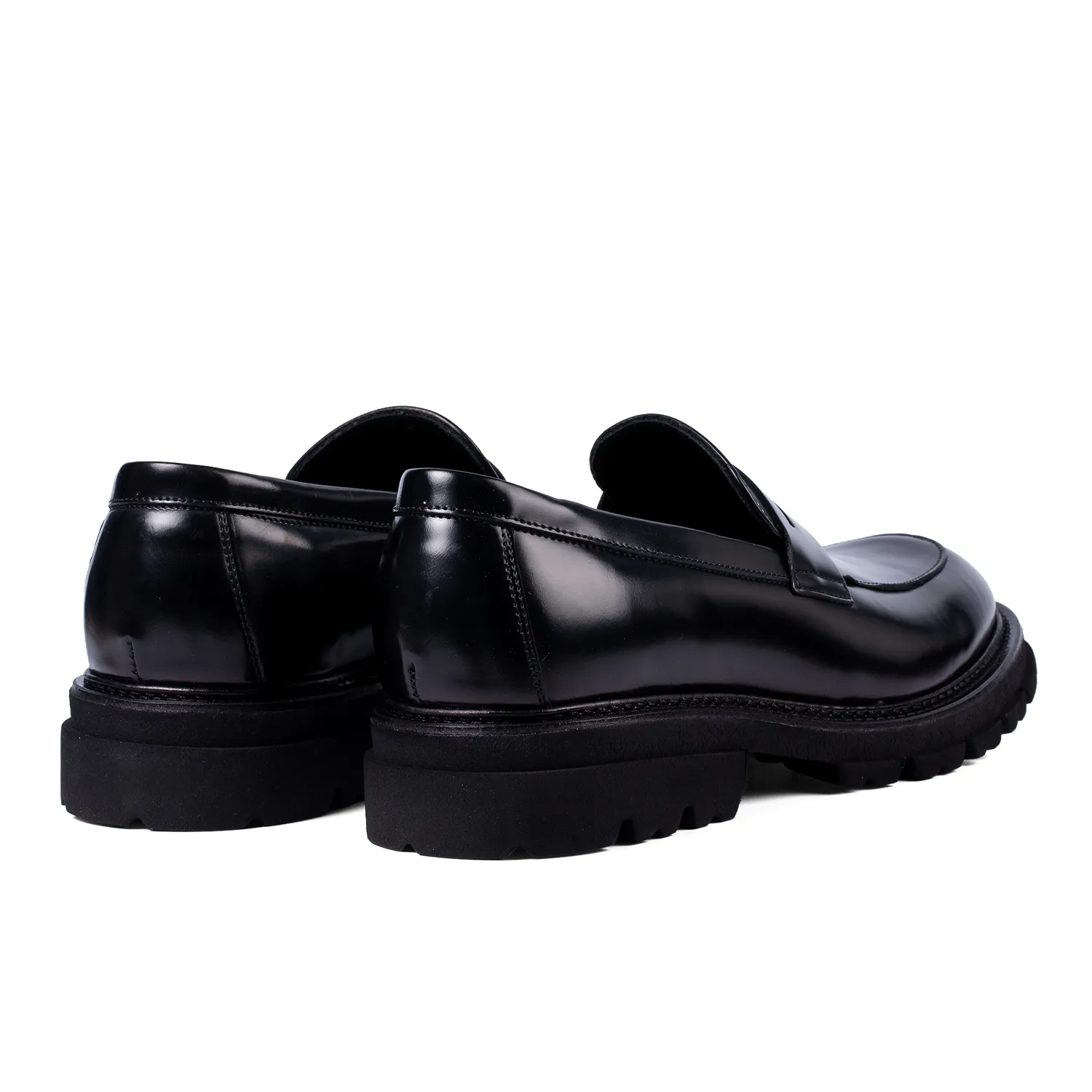 Lucas Shoes Ezra Ukr mocasini negru lac piele
