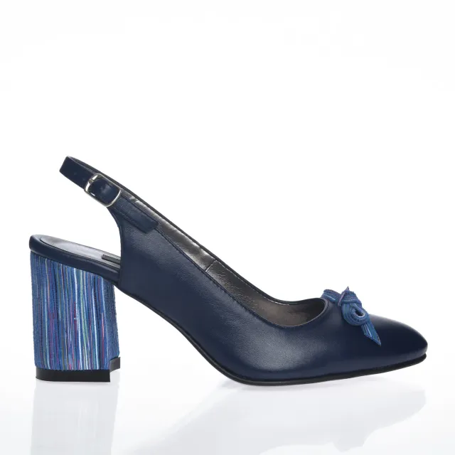 Catinca Shoes V7 BM sandale dama piele bleumarin toc