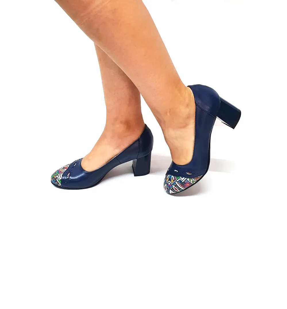 Catinca Shoes Bleumarin 03 BT pantofi dama piele traditional