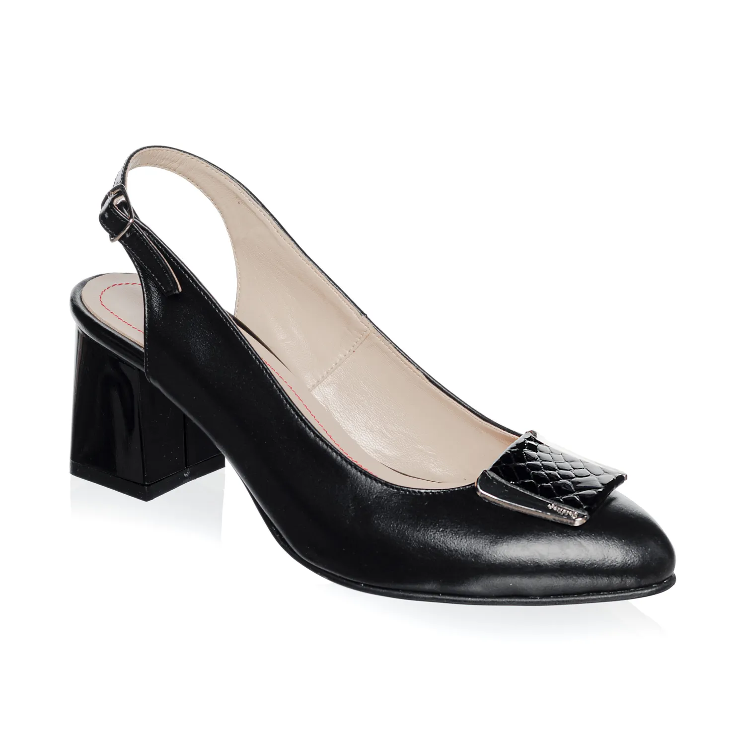 Catinca Shoes D30 sandale damă piele naturală negru croco