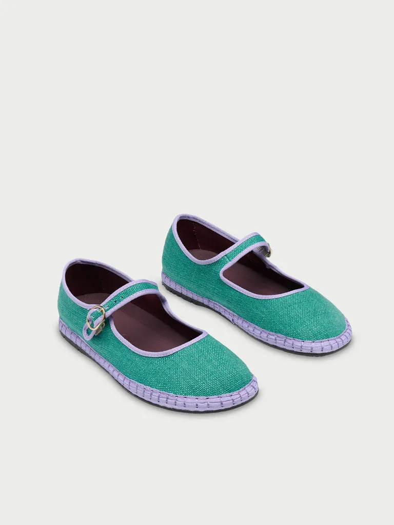 Flagelus Cinderella Ivetta pantofi Mary Jane verde