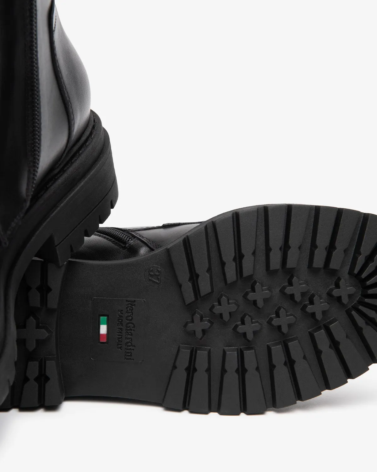 NeroGiardini Bocanci Combat Piele Dama Toc 40