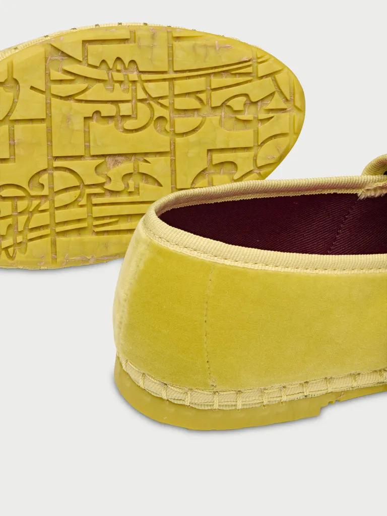 Flagelus Sophie Lady Yellow pantofi galbeni catifea