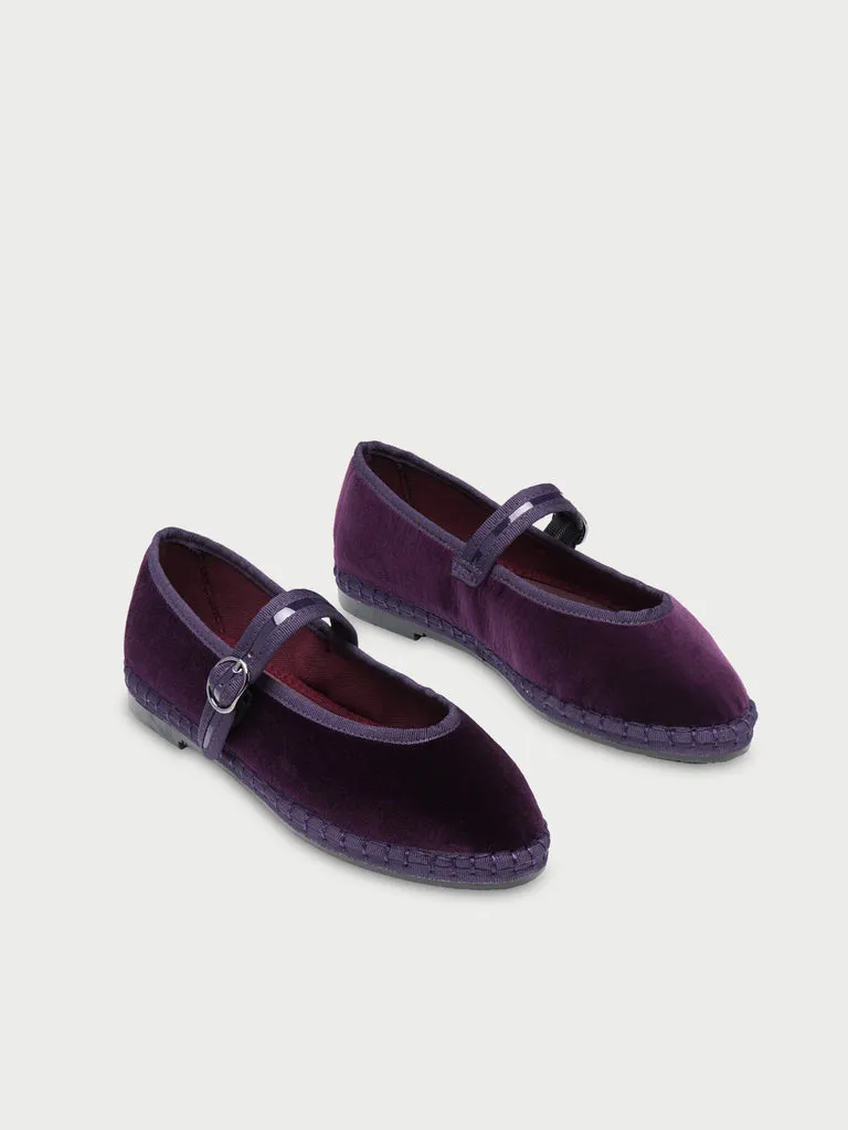 Flagelus Pierre Dark Purple balerini catifea mov