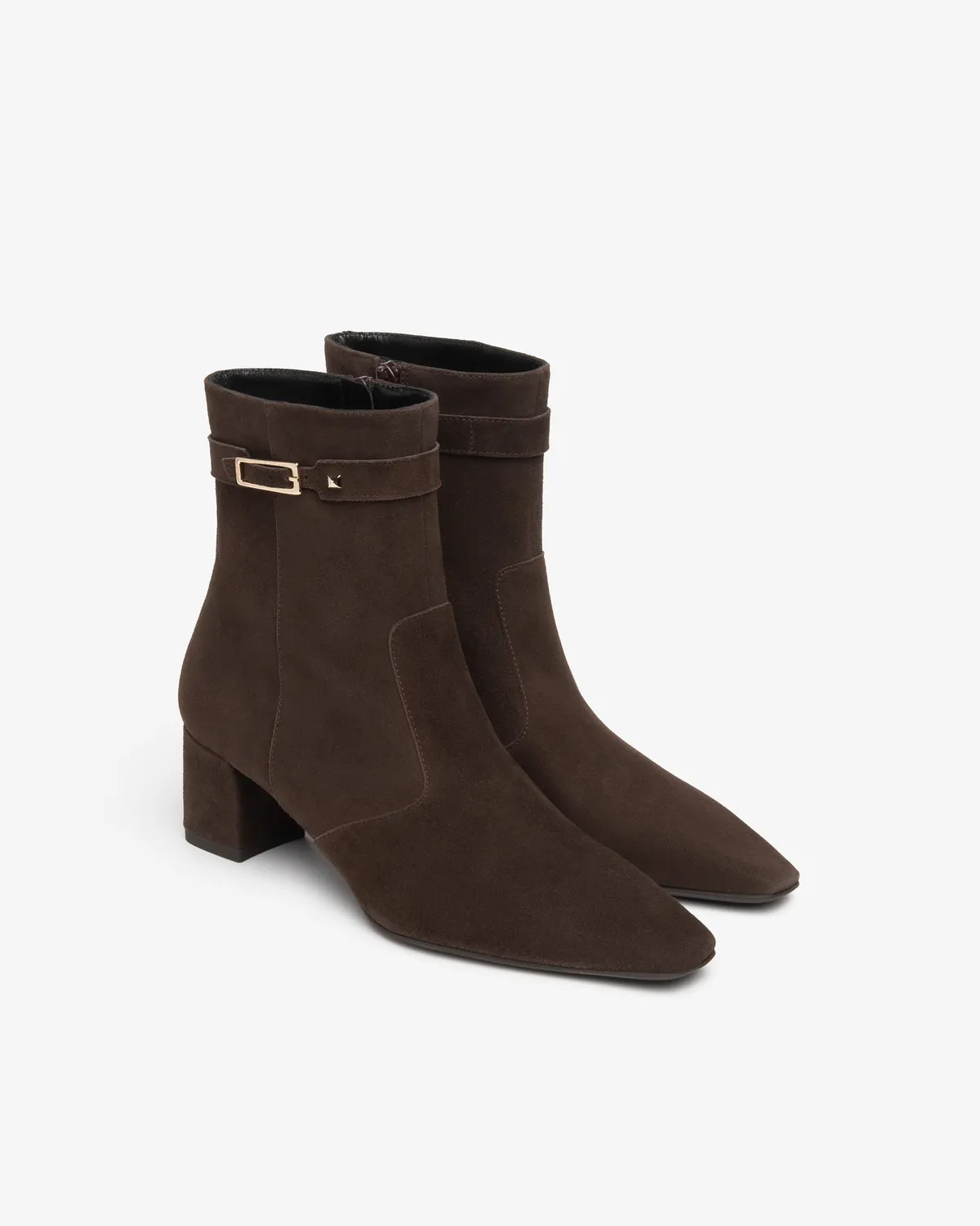 Botine damă NeroGiardini piele întoarsă toc 55 mm