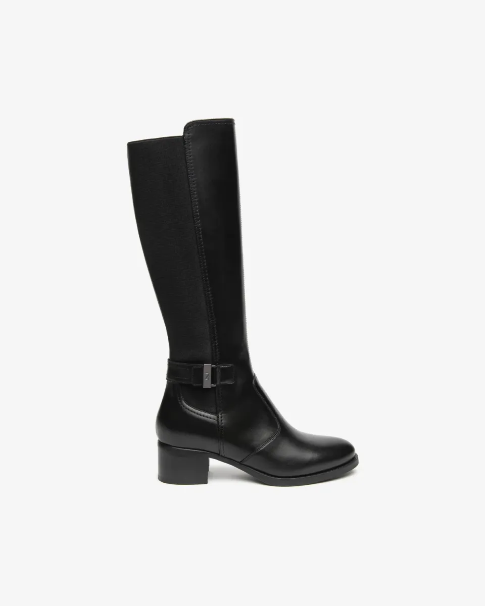 NeroGiardini cizme damă piele cu fermoar toc 4 cm