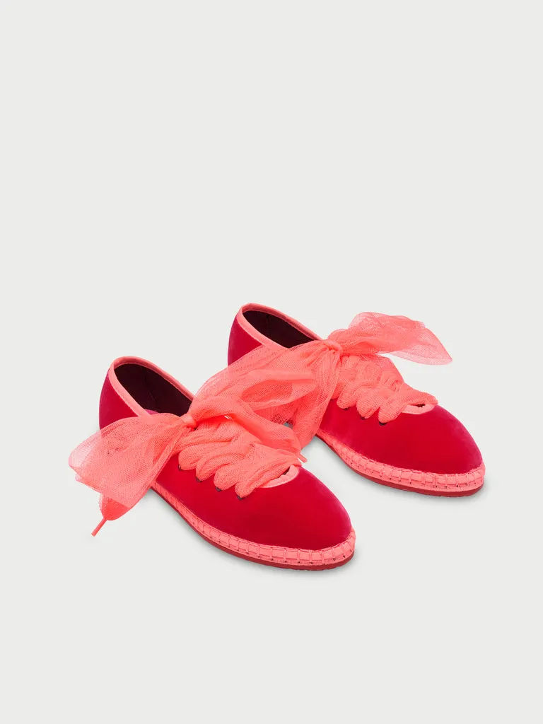 Flagelus Lady Ginevra Pink slippers fucsia catifea