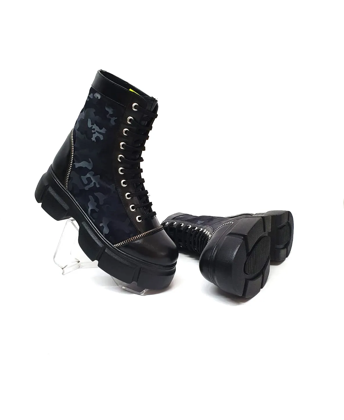 Catinca Shoes BC31 NBCN bocanci dama piele negru camuflaj
