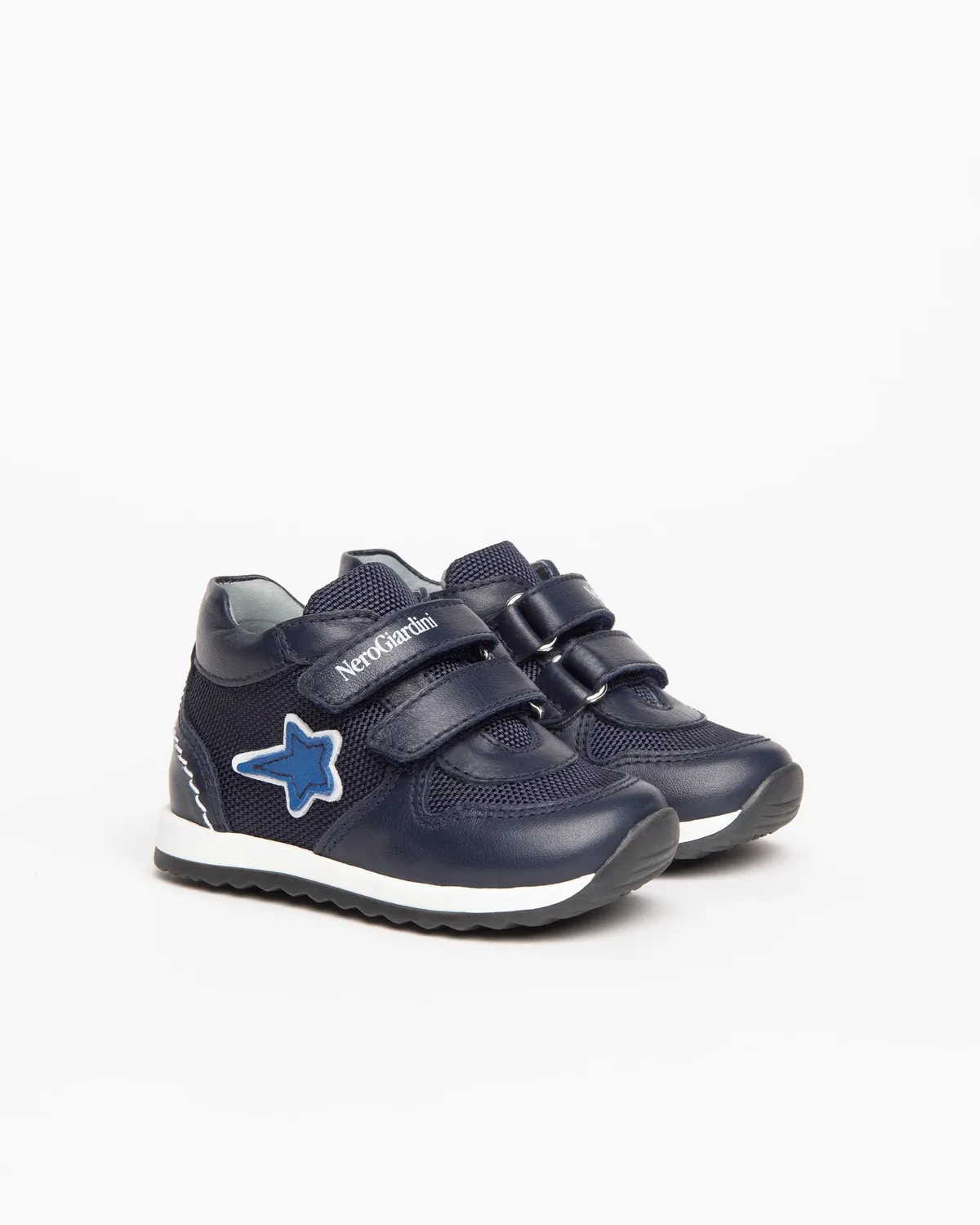 NeroGiardini Pantofi Sport Piele Baieti Velcro Primii Pasi