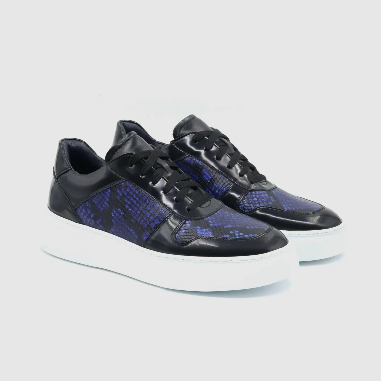 Sneakers Lucas Shoes 001 Blue Snake piele