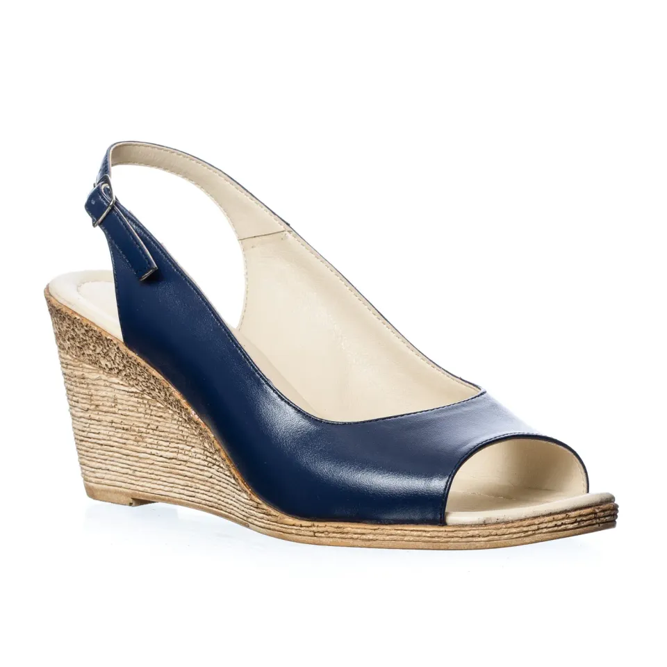 Catinca Shoes SP 30 BL sandale damă piele bleumarin
