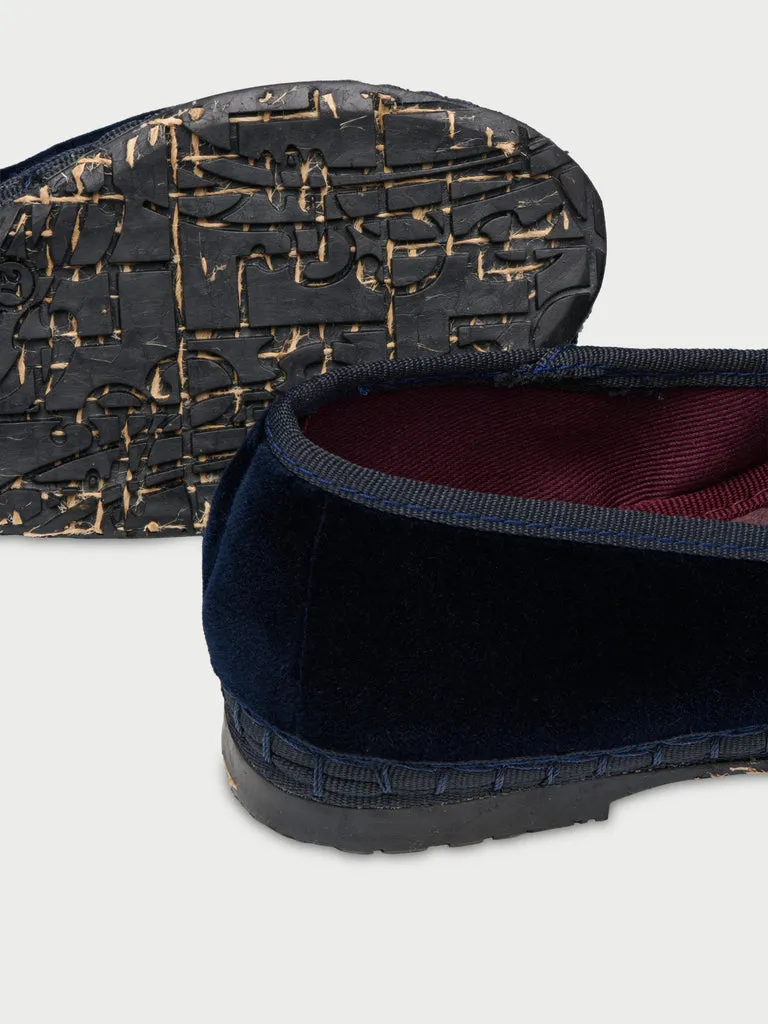 Flagelus Hazel Kids slippers copii bleumarin catifea