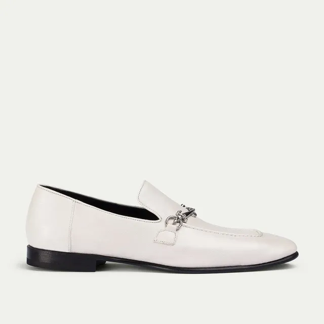 Cesare Paciotti Pocket mocasini piele ivoire
