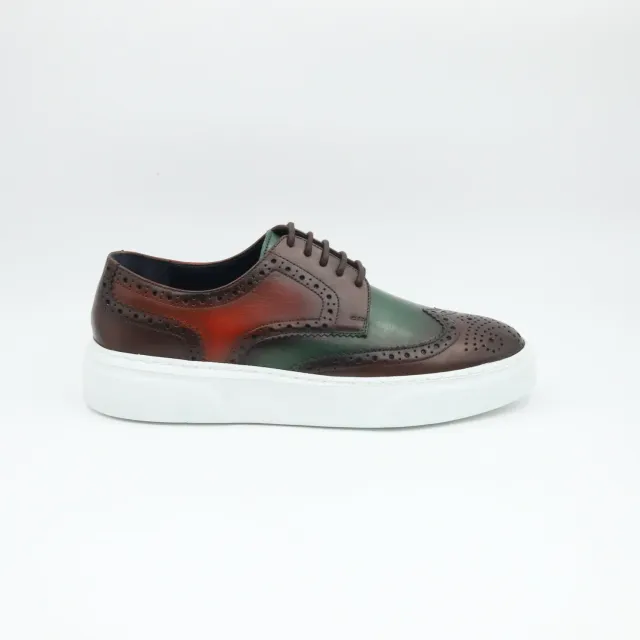 Lucas Shoes 519 G-O-M sneakers maro piele