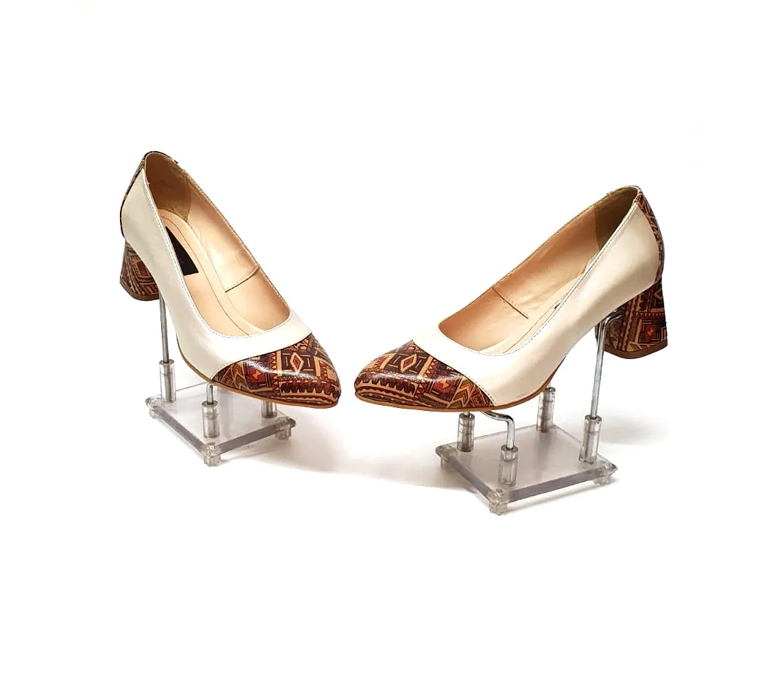Catinca Shoes A5 BSTM pantofi piele bej maro