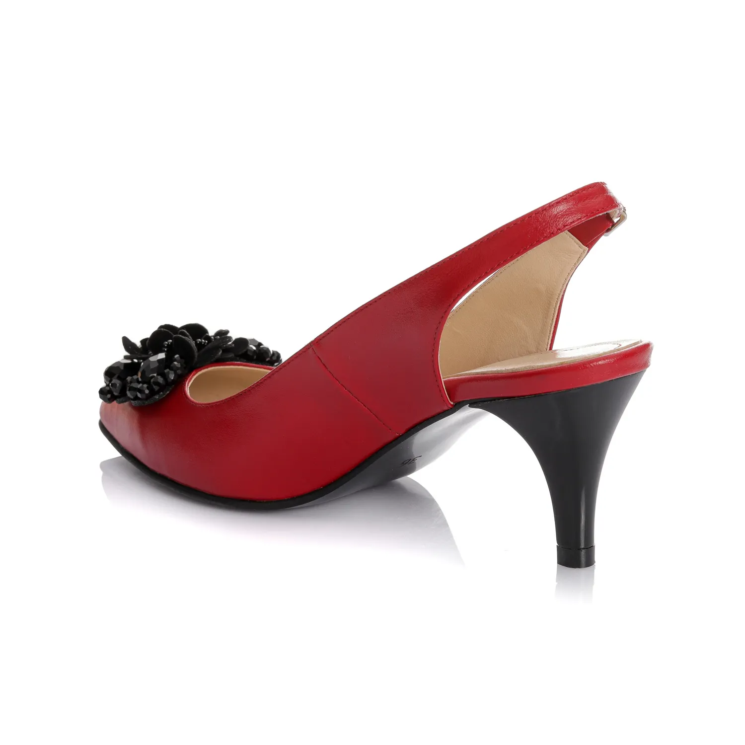 Catinca Shoes D44 RB sandale dama piele rosu box