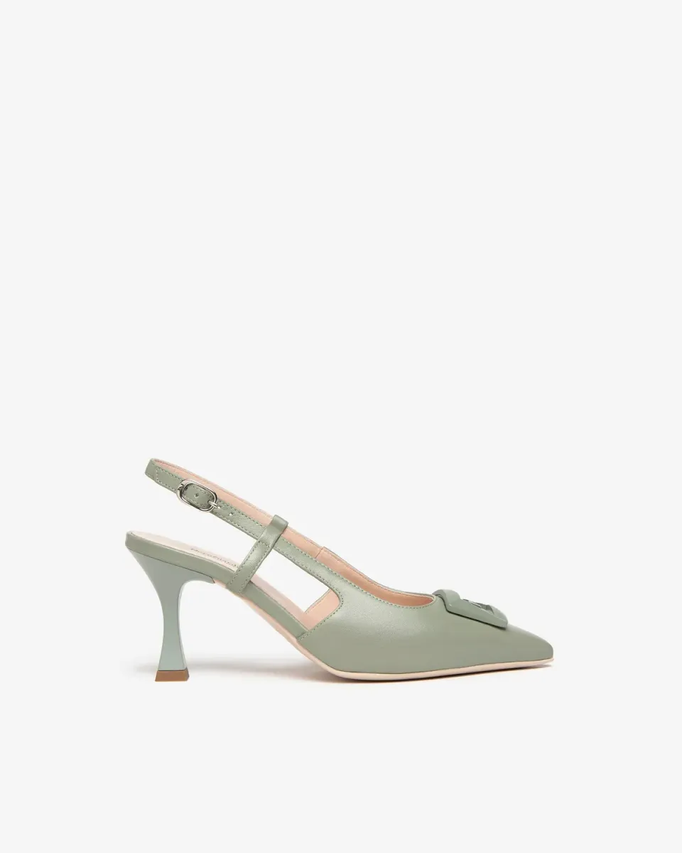 NeroGiardini pantofi toc piele dama slingback vara