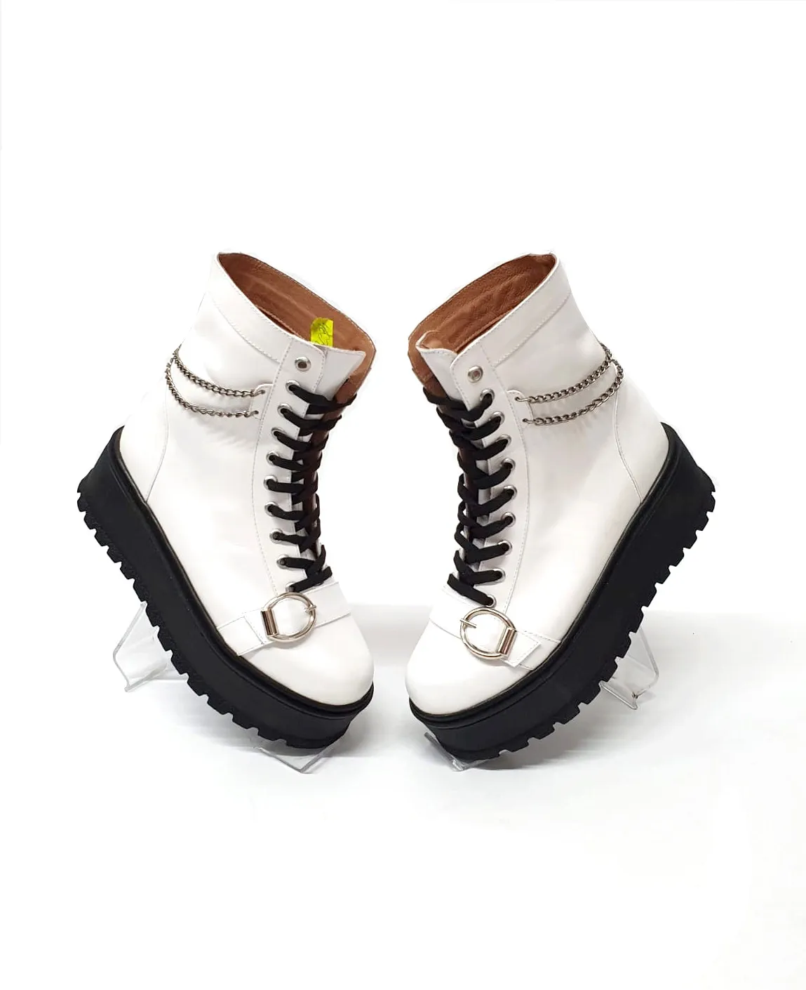 Catinca Shoes BC34 A bocanci dama piele naturala albi