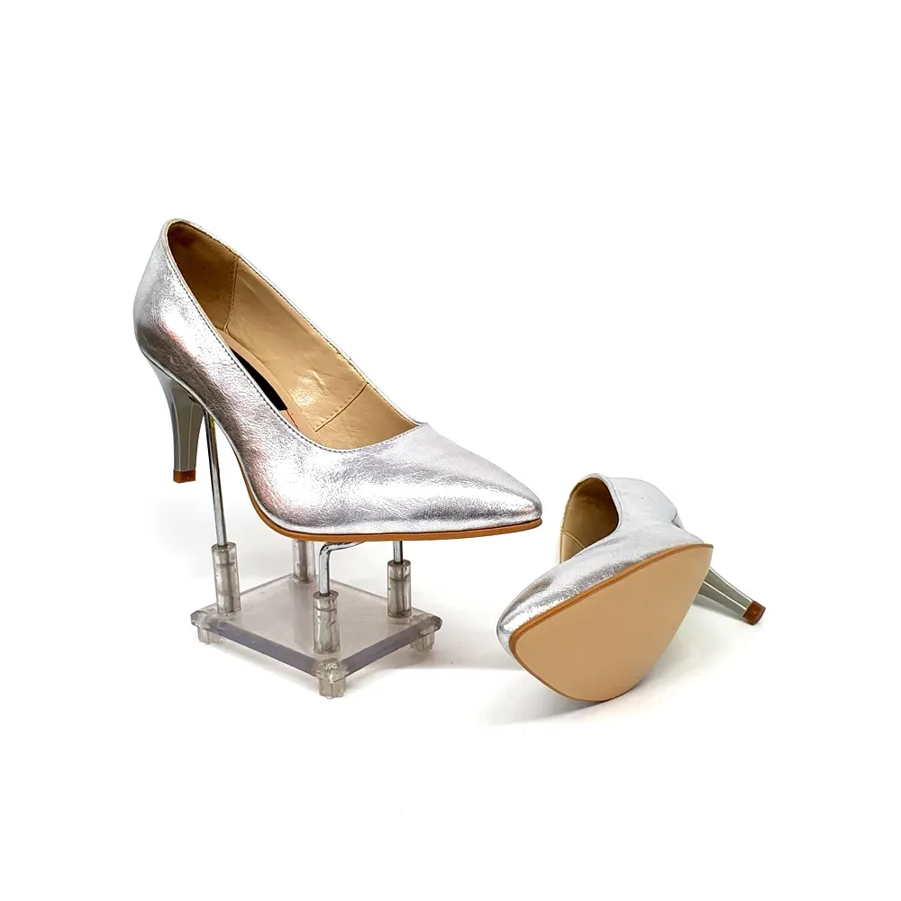 Catinca Shoes A17 AG pantofi damă piele naturală argintii