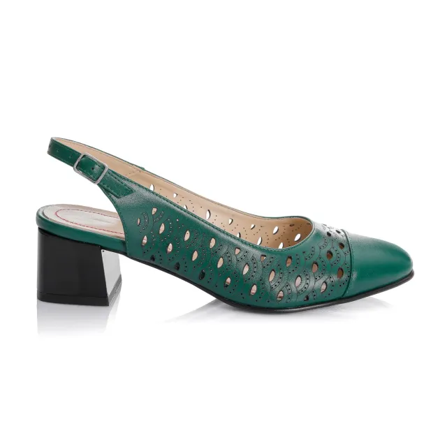 Catinca Shoes D16 VB sandale dama piele naturala verde box