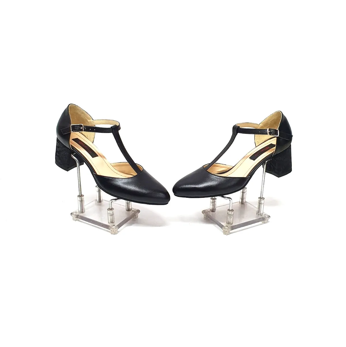 Catinca Shoes D13 NBSN sandale dama piele naturala negru toc