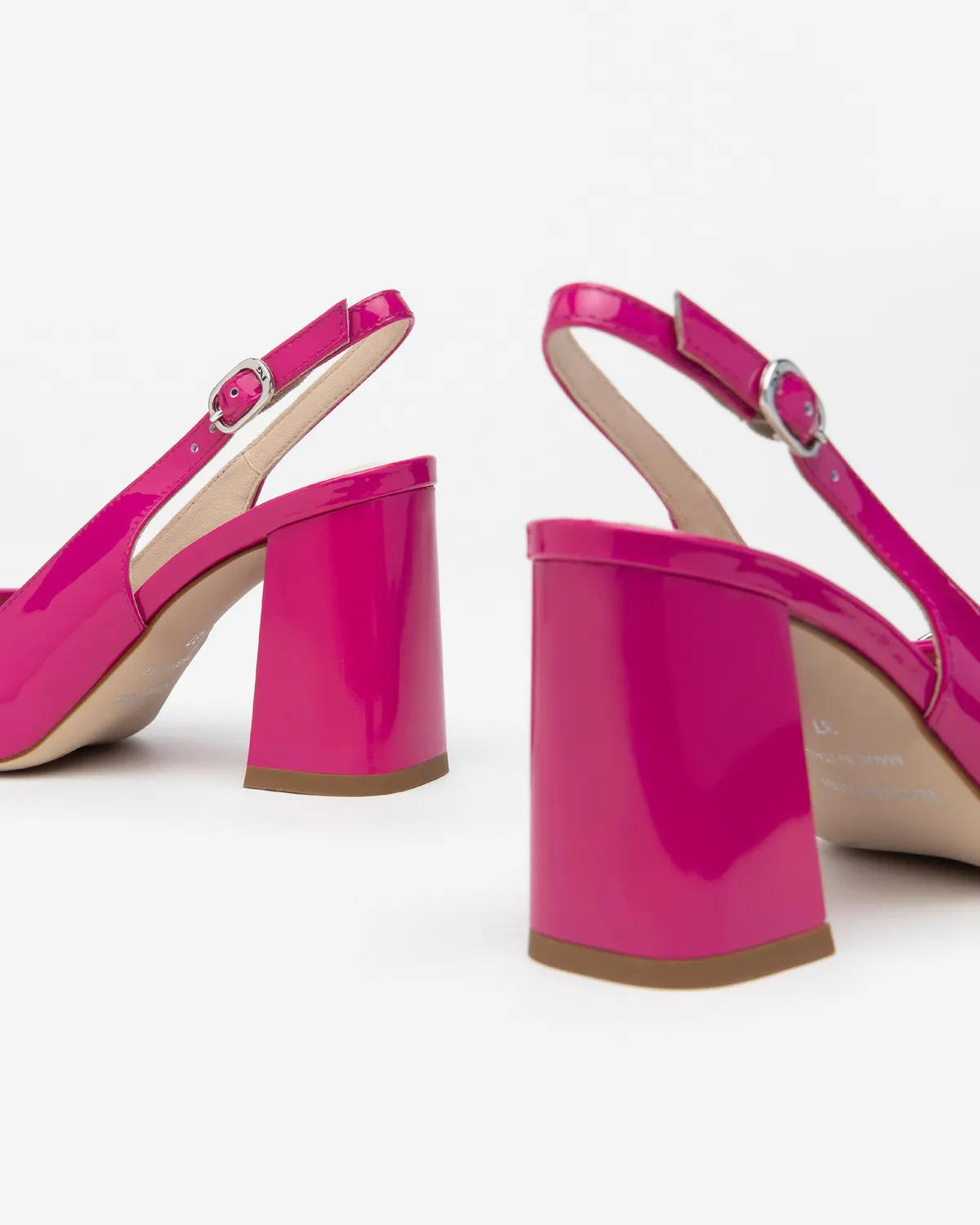 NeroGiardini pantofi damă lac slingback cu bareta
