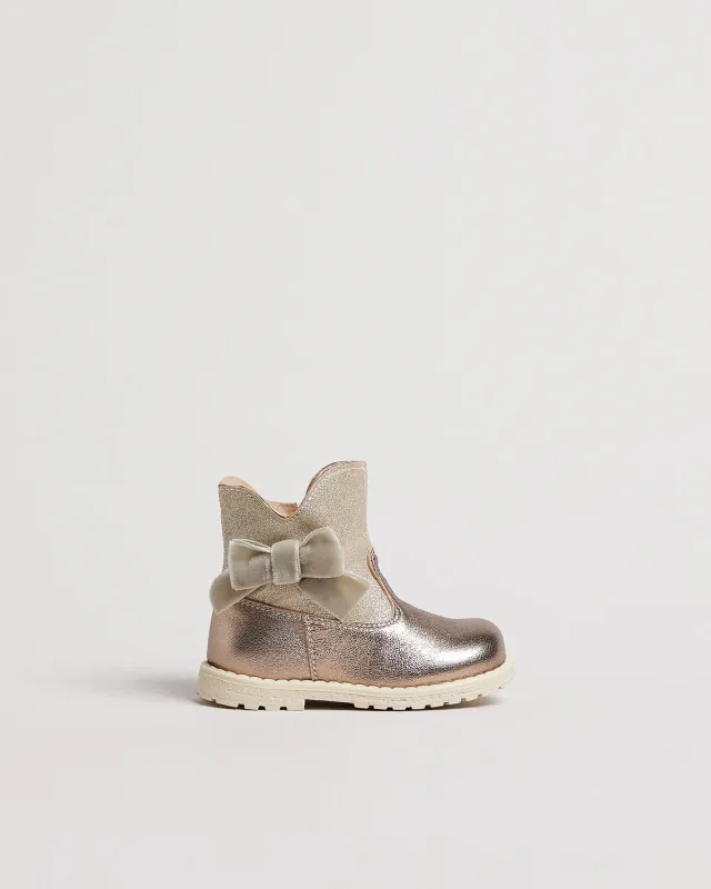 NeroGiardini botine fete piele si textil talpa usoara 19-24