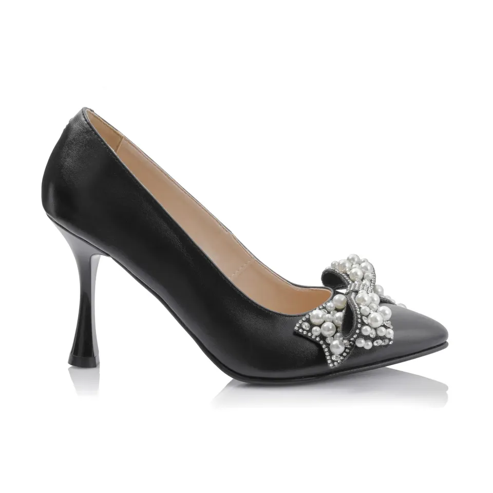 Catinca Shoes A68 NB pantofi damă piele neagră box