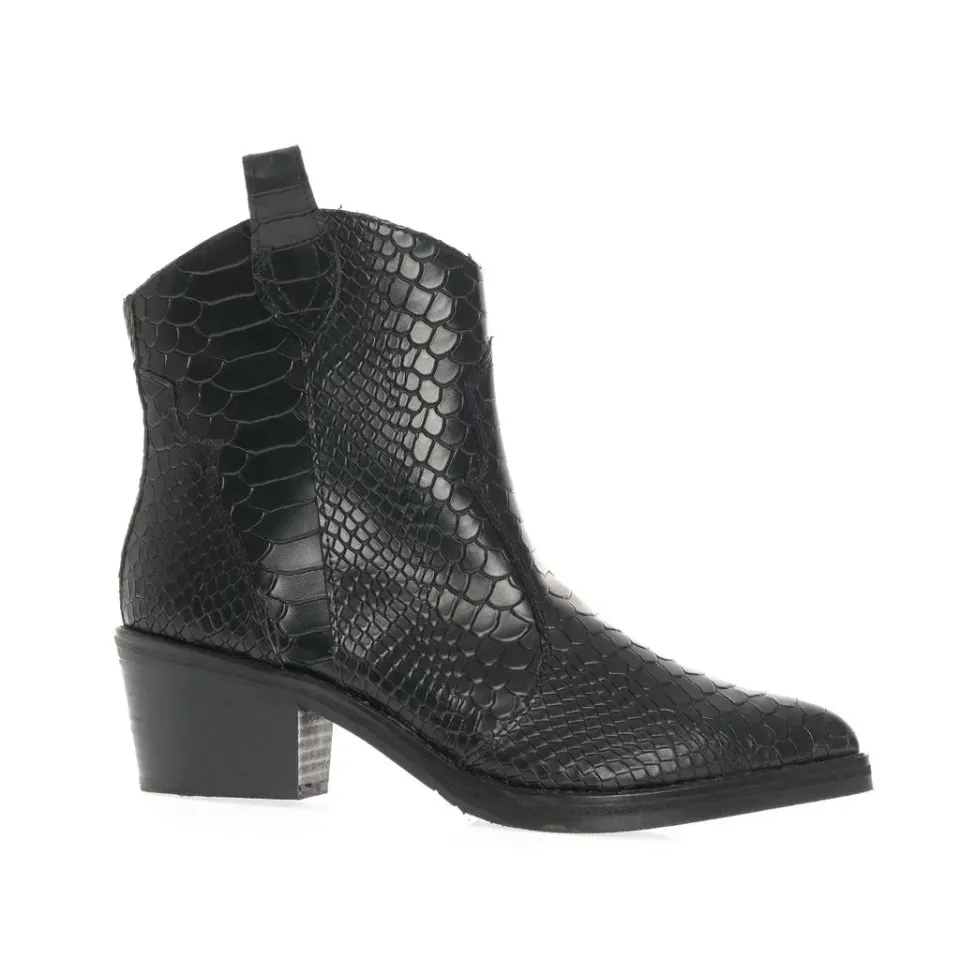 Ana Urbana Shoes Brussels ciocate negre toc mic gros