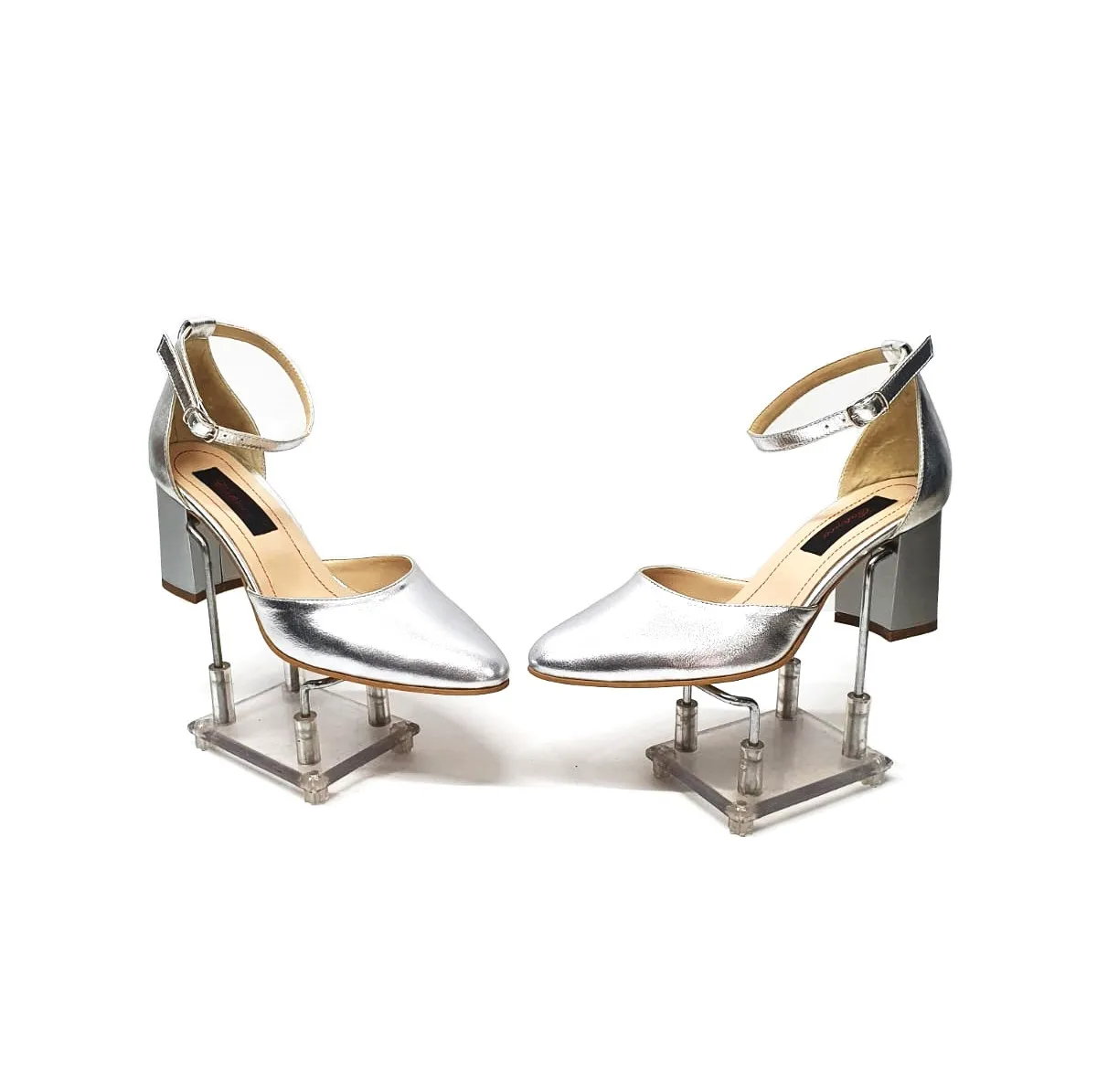 Catinca Shoes D14 AG sandale dama piele argintiu
