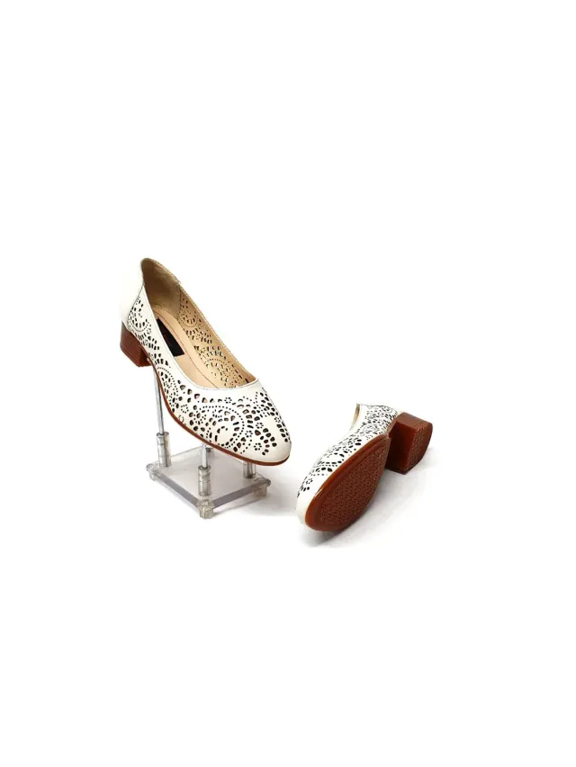 Catinca Shoes T19 pantofi dama piele naturala bej sidef