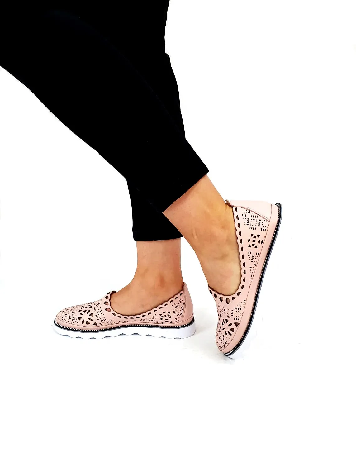 Catinca Shoes 970 RZP pantofi dama piele naturala roz pudra