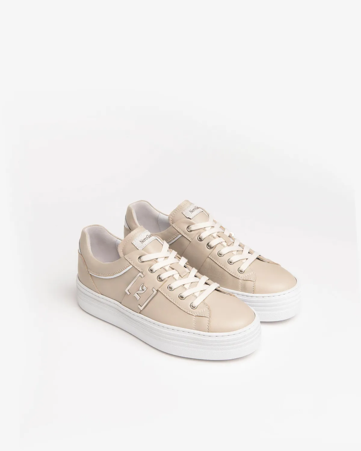 Sneakers NeroGiardini dama piele naturala comozi